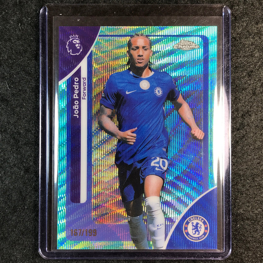 2026 Topps Chrome Premier League EPL JOAO PEDRO Aqua Wave 167/199 #61