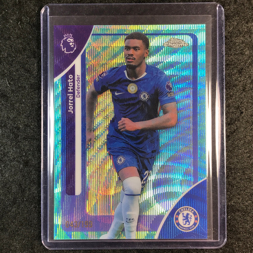 2026 Topps Chrome Premier League EPL JORREL HATO Aqua Wave 43/199 #65