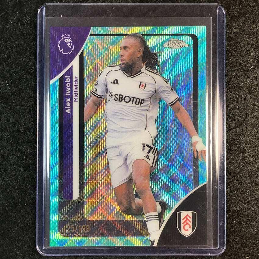 2026 Topps Chrome Premier League EPL ALEX IWOBI Aqua Wave 125/199 #94