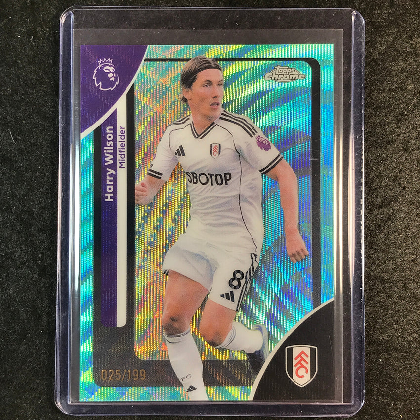 2026 Topps Chrome Premier League EPL HARRY WILSON Aqua Wave 25/199 #97