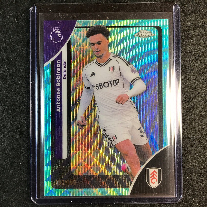 2026 Topps Chrome Premier League EPL ANTONEE ROBINSON Aqua Wave 197/199 #100