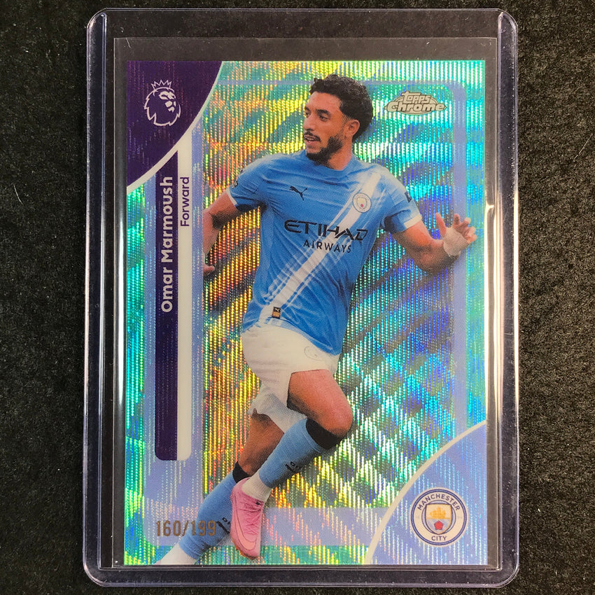 2026 Topps Chrome Premier League EPL OMAR MARMOUSH Aqua Wave 160/199 #121
