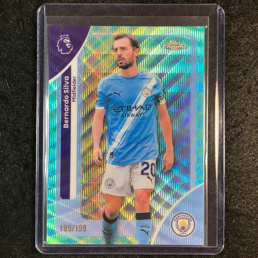 2026 Topps Chrome Premier League EPL BERNARDO SILVA Aqua Wave 199/199 #123