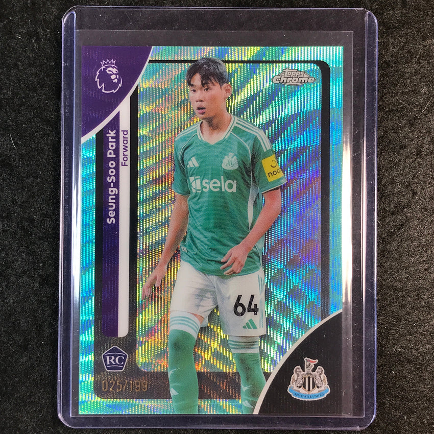 2026 Topps Chrome Premier League EPL SEUNG-SOO PARK Rookie Aqua Wave 25/199 #148