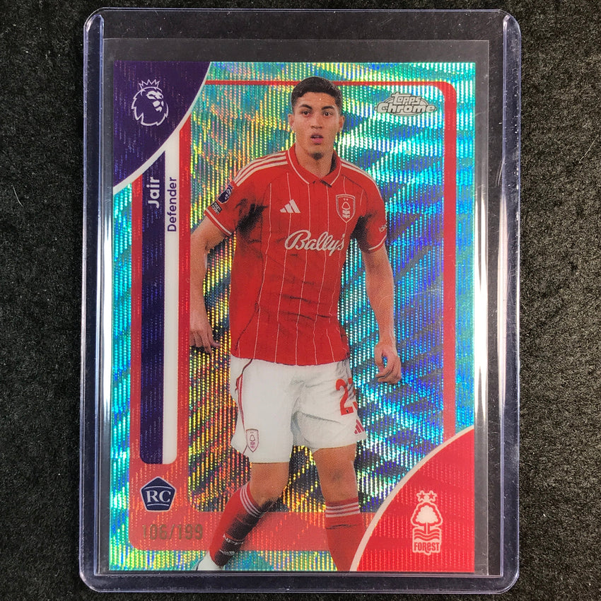 2026 Topps Chrome Premier League EPL JAIR Rookie Aqua Wave 106/199 #159