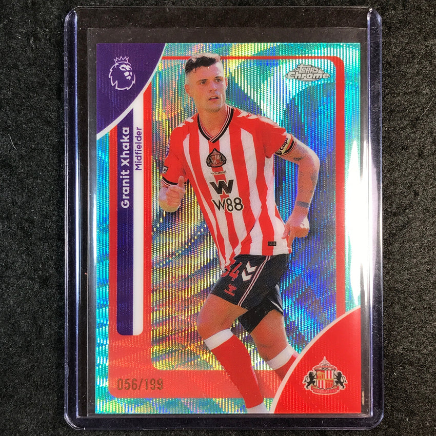 2026 Topps Chrome Premier League EPL GRANIT XHAKA Aqua Wave 56/199 #169