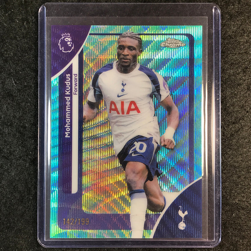 2026 Topps Chrome Premier League EPL MOHAMMED KUDUS Aqua Wave 142/199 #176