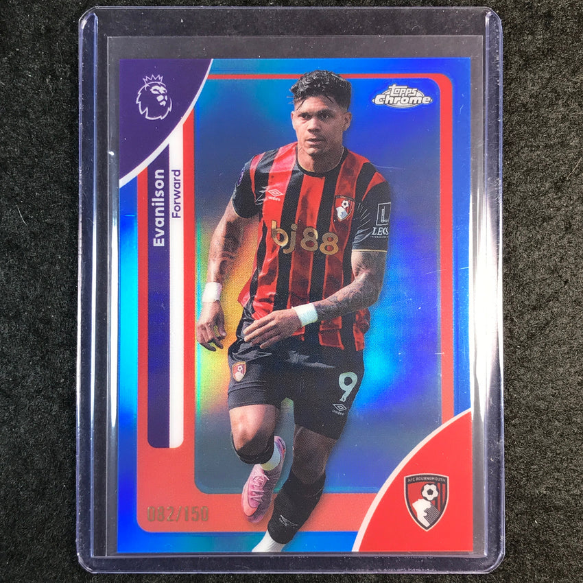 2026 Topps Chrome Premier League EPL EVANILSON Blue 82/150 #8
