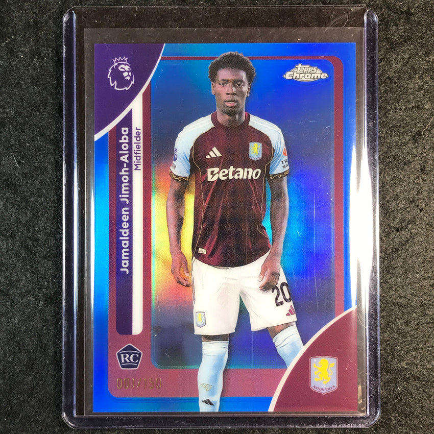 2026 Topps Chrome Premier League EPL JAMALDEEN JIMOH-ALOBA Rookie Blue 1/150 #30