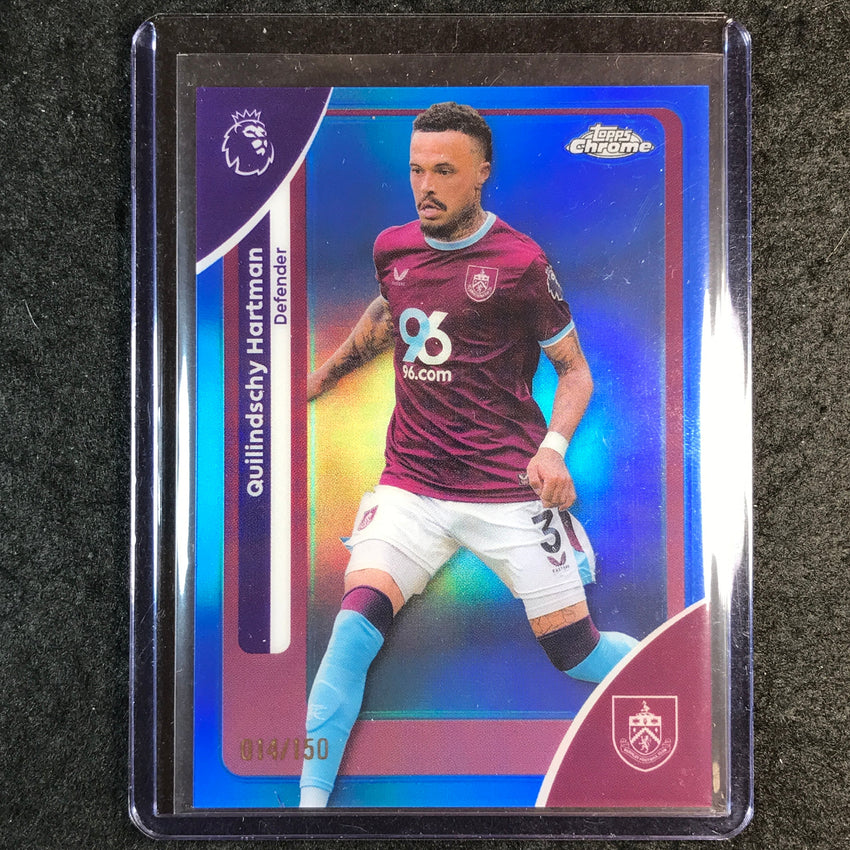 2026 Topps Chrome Premier League EPL QUILINDSCHY HARTMAN Blue 14/150 #59
