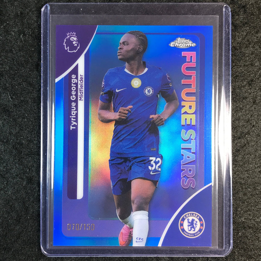2026 Topps Chrome Premier League EPL TYRIQUE GEORGE Future Stars Blue 70/150 #70