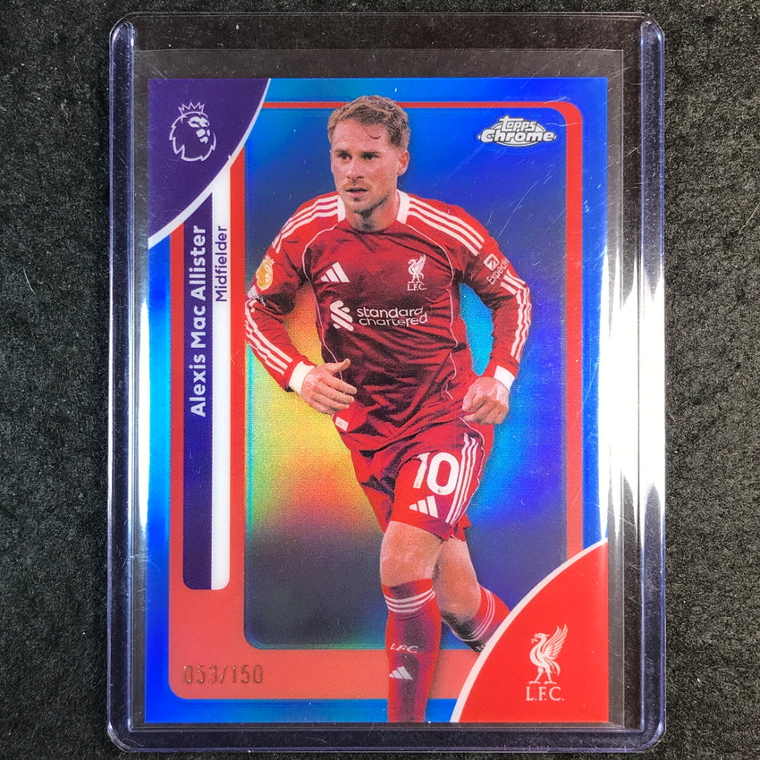 2026 Topps Chrome Premier League EPL ALEXIS MAC ALLISTER Blue 53/150 #115