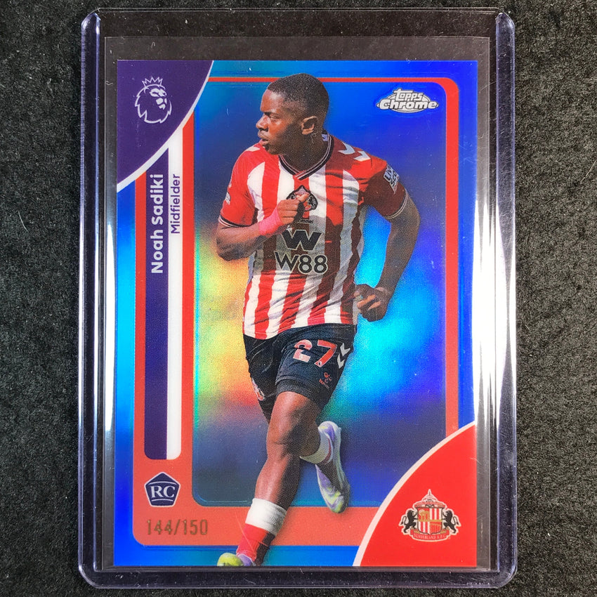 2026 Topps Chrome Premier League EPL NOAH SADIKI Rookie Blue 144/150 #161