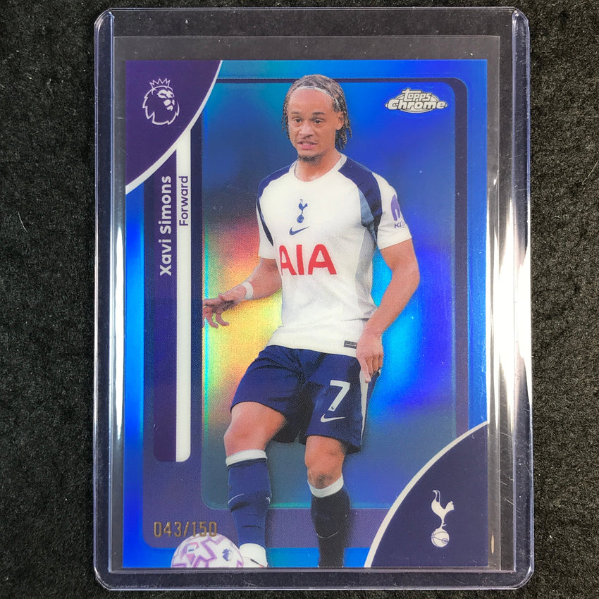 2026 Topps Chrome Premier League EPL XAVI SIMONS Blue 43/150 #175