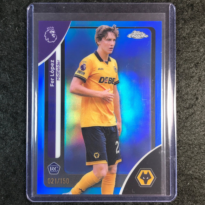 2026 Topps Chrome Premier League EPL FER LOPEZ Rookie Blue 21/150 #197