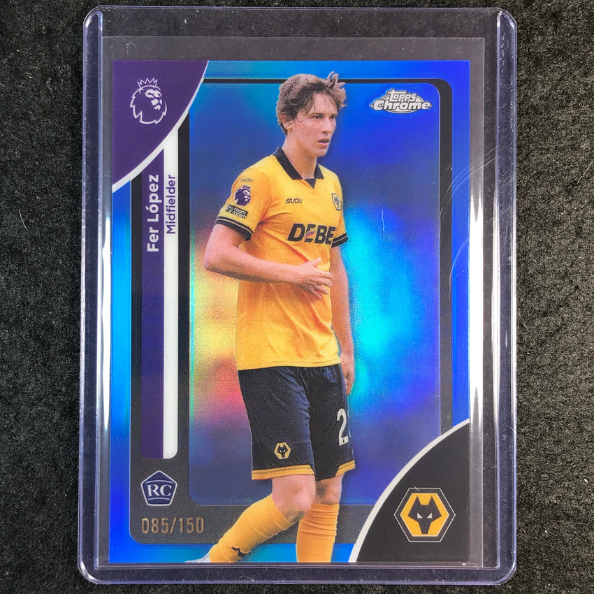 2026 Topps Chrome Premier League EPL FER LOPEZ Rookie Blue 85/150 #197
