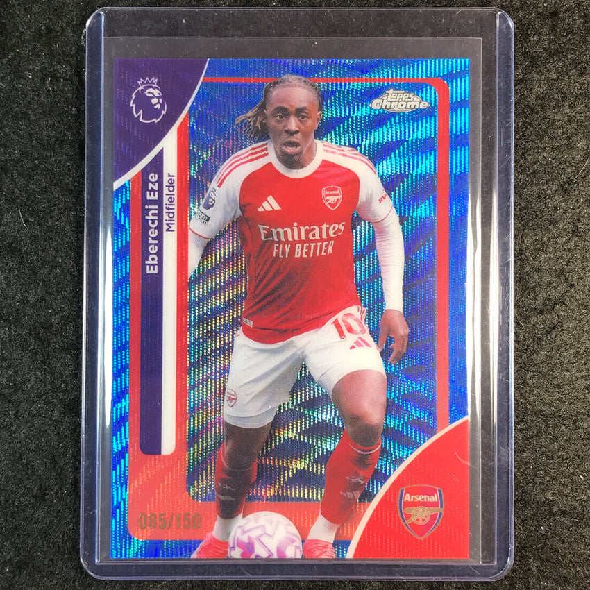 2026 Topps Chrome Premier League EPL EBERECHI EZE Blue Wave 85/150 #11