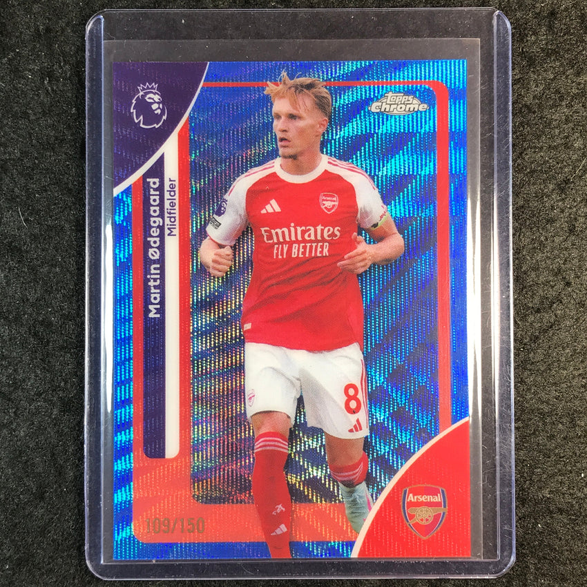 2026 Topps Chrome Premier League EPL MARTIN ODEGAARD Blue Wave 109/150 #12