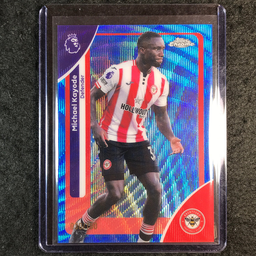 2026 Topps Chrome Premier League EPL MICHAEL KAYODE Blue Wave 30/150 #32
