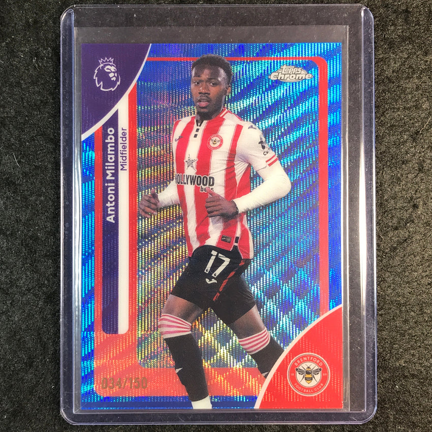 2026 Topps Chrome Premier League EPL ANTONI MILAMBO Blue Wave 34/150 #40