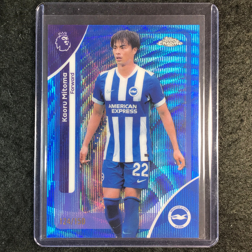 2026 Topps Chrome Premier League EPL KAORU MITOMA Blue Wave 124/150 #45