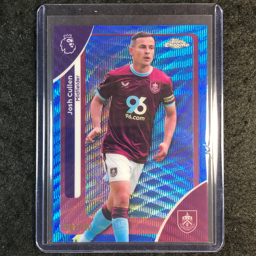 2026 Topps Chrome Premier League EPL JOSH CULLEN Blue Wave 82/150 #56