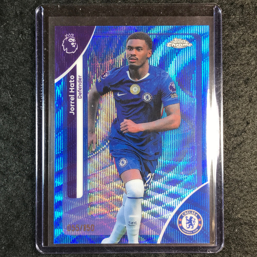 2026 Topps Chrome Premier League EPL JORREL HATO Blue Wave 55/150 #65