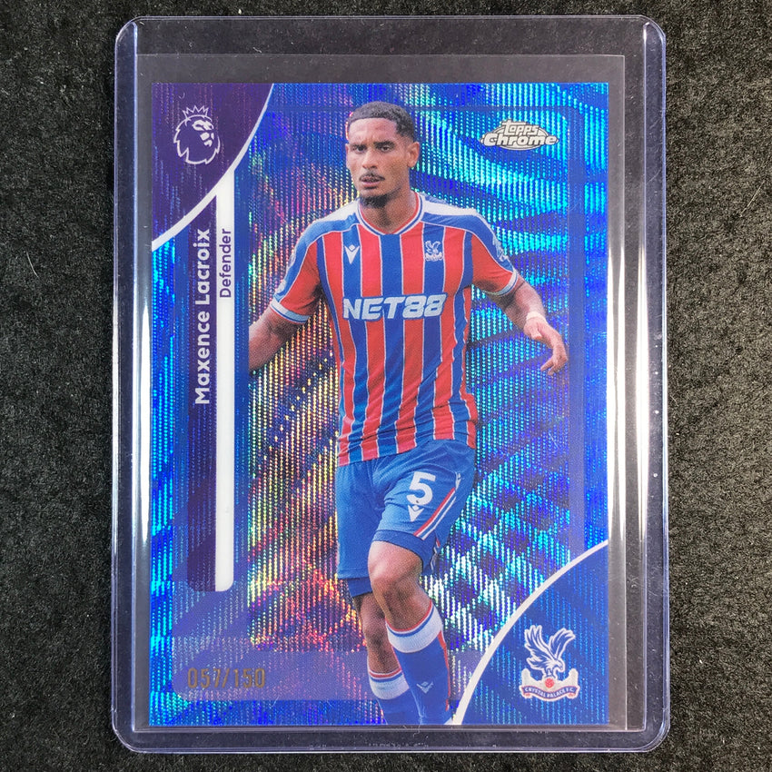 2026 Topps Chrome Premier League EPL MAXENCE LACROIX Blue Wave 57/150 #78