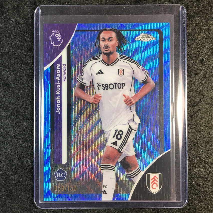 2026 Topps Chrome Premier League EPL JONAH KUSI-ASARE Rookie Blue Wave 59/150