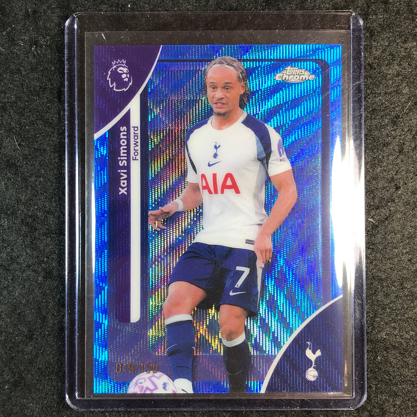 2026 Topps Chrome Premier League EPL XAVI SIMONS Blue Wave 19/150 #175