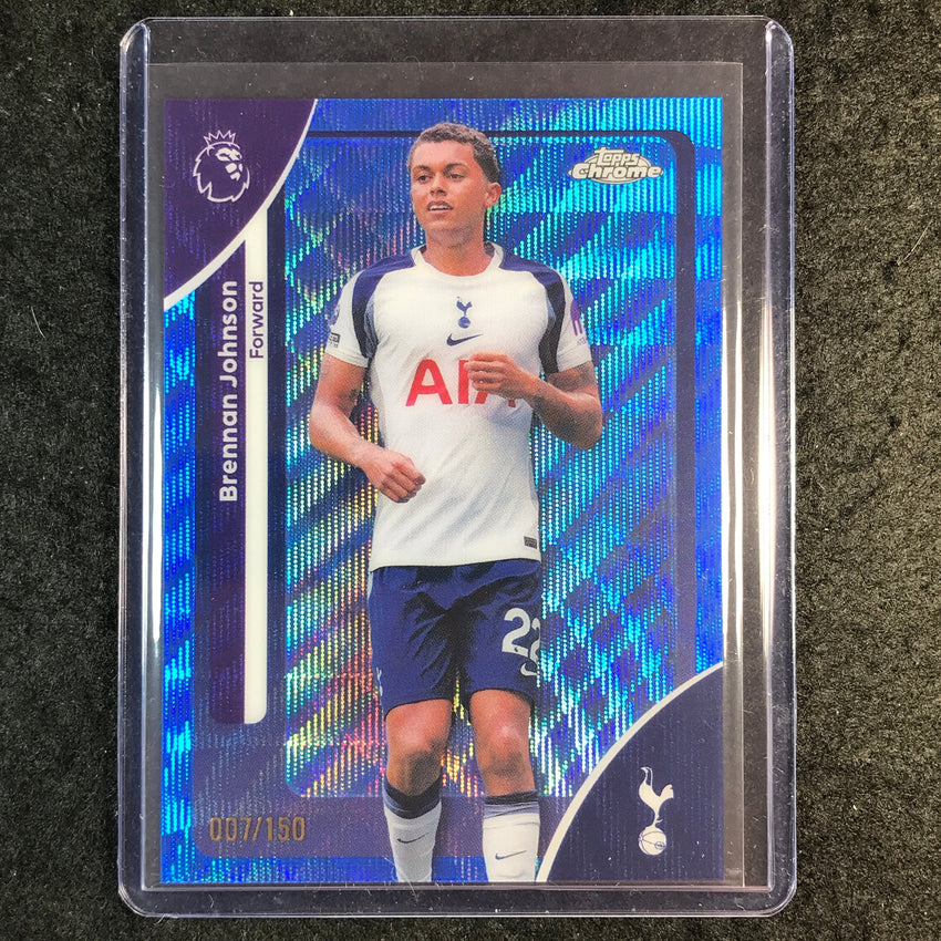 2026 Topps Chrome Premier League EPL BRENNAN JOHNSON Blue Wave 7/150 #178