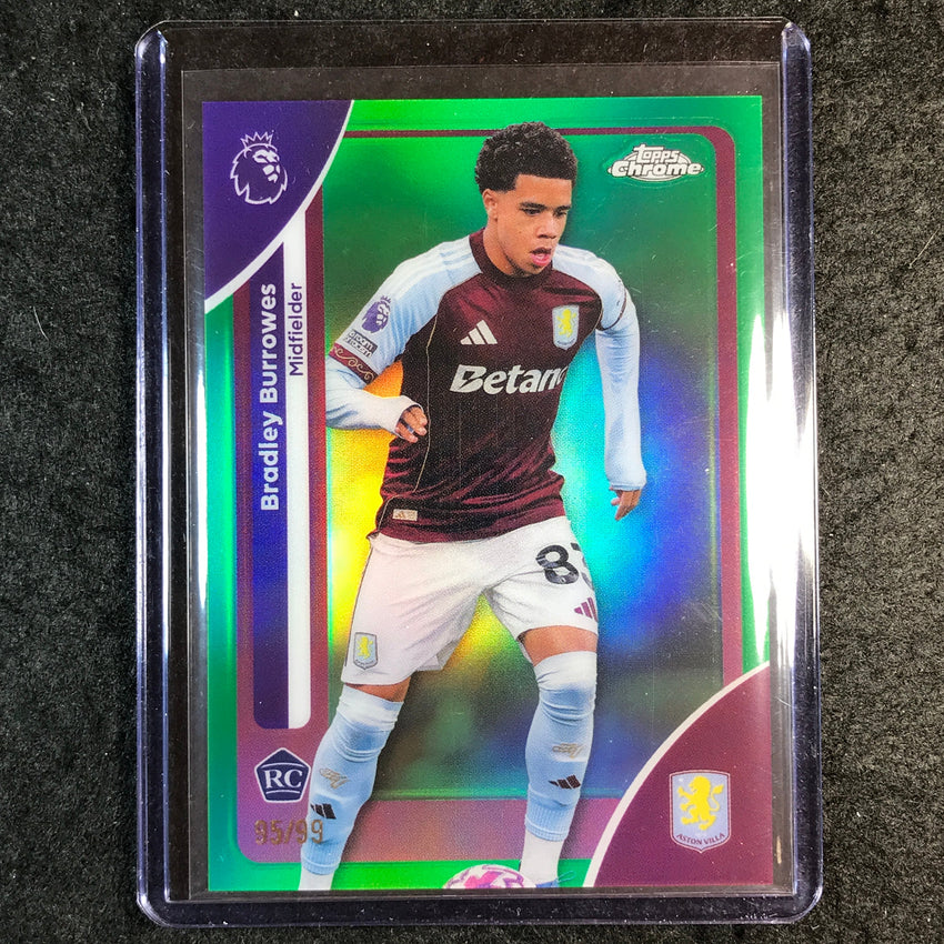 2026 Topps Chrome Premier League EPL BRADLEY BURROWES Rookie Green 95/99 #29