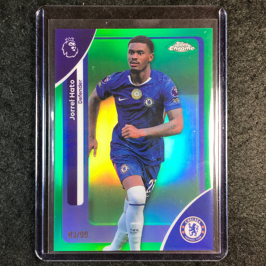 2026 Topps Chrome Premier League EPL JORREL HATO Green 3/99 #65