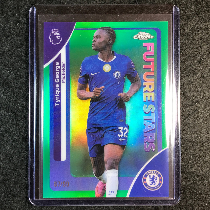 2026 Topps Chrome Premier League EPL TYRIQUE GEORGE Future Stars Green 87/99 #70