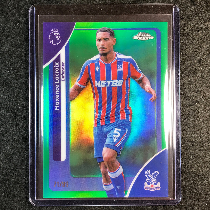 2026 Topps Chrome Premier League EPL MAXENCE LACROIX Green 71/99 #78