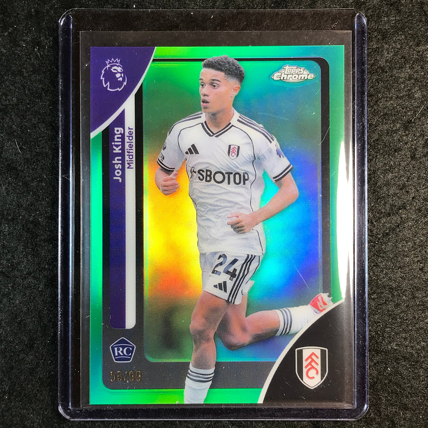 2026 Topps Chrome Premier League EPL JOSH KING Rookie Green 56/99 #91