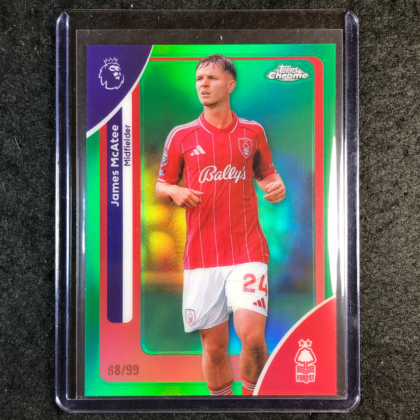 2026 Topps Chrome Premier League EPL JAMES MCATEE Green 88/99 #156