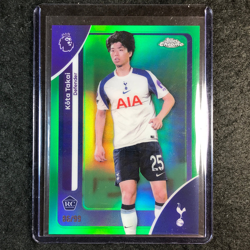 2026 Topps Chrome Premier League EPL KOTA TAKAI Rookie Green 86/99 #177