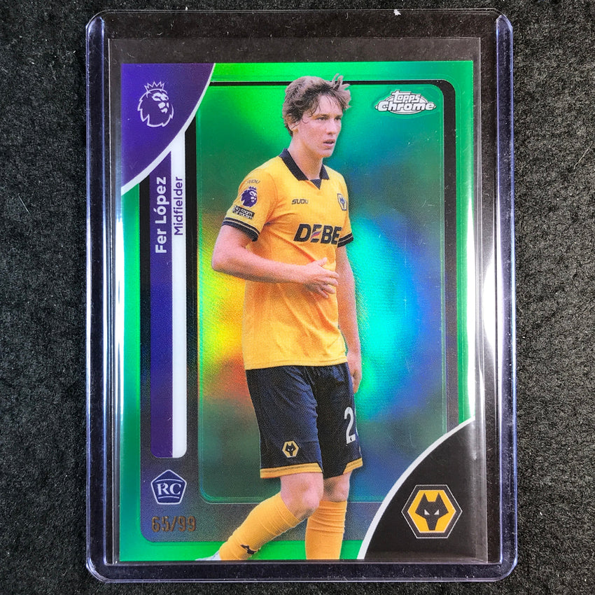 2026 Topps Chrome Premier League EPL FER LOPEZ Rookie Green 65/99 #197