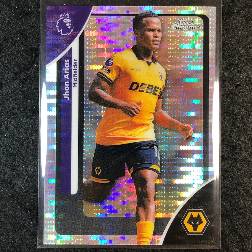 2026 Topps Chrome Premier League EPL JHON ARIAS Base Pulsar #195