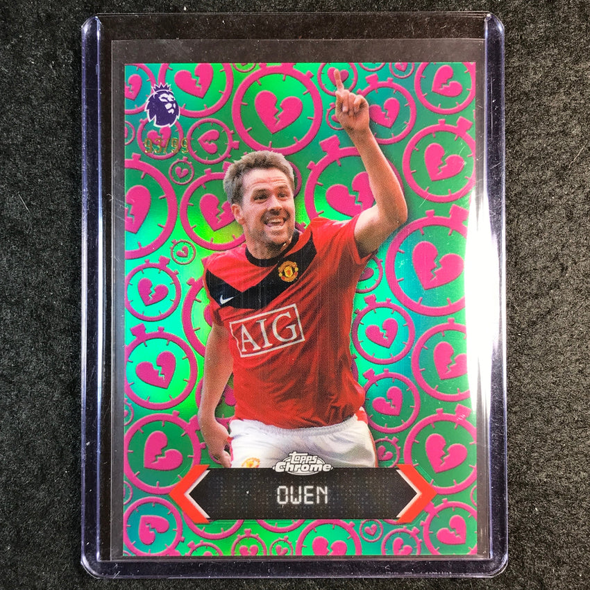 2026 Topps Chrome Premier League MICHAEL OWEN Stoppage Heartbreaker Green 93/99