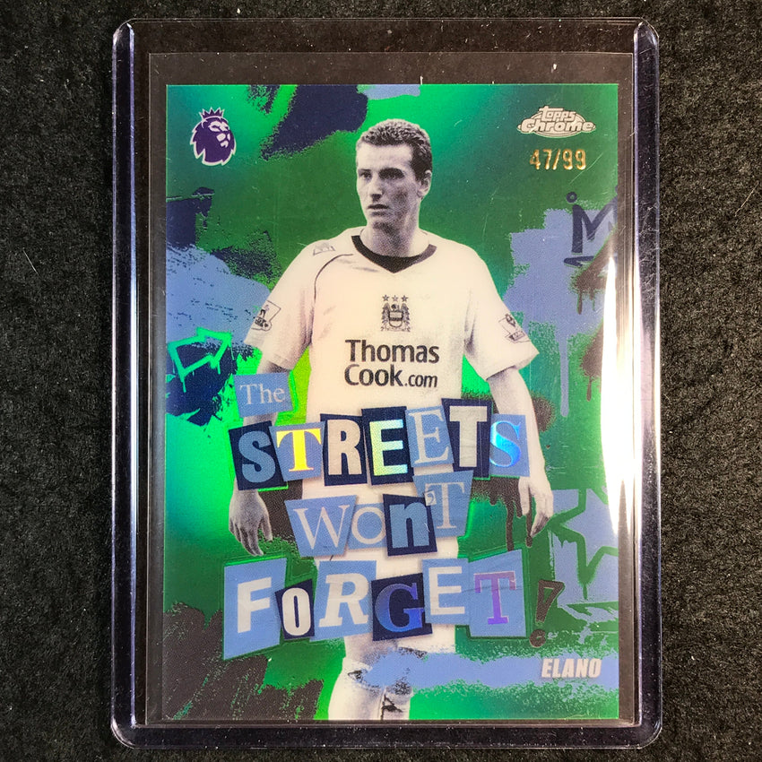 2026 Topps Chrome Premier League EPL ELANO Streets Won't Forget Green 47/99 #3