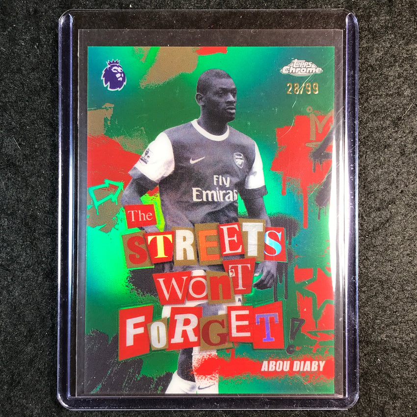 2026 Topps Chrome Premier League EPL ABOU DIABY Streets Won't Forget Green 28/99