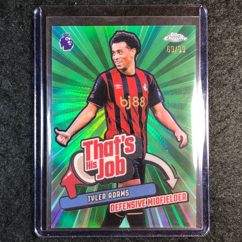 2026 Topps Chrome Premier League EPL TYLER ADAMS That's His Job Green 69/99 #1