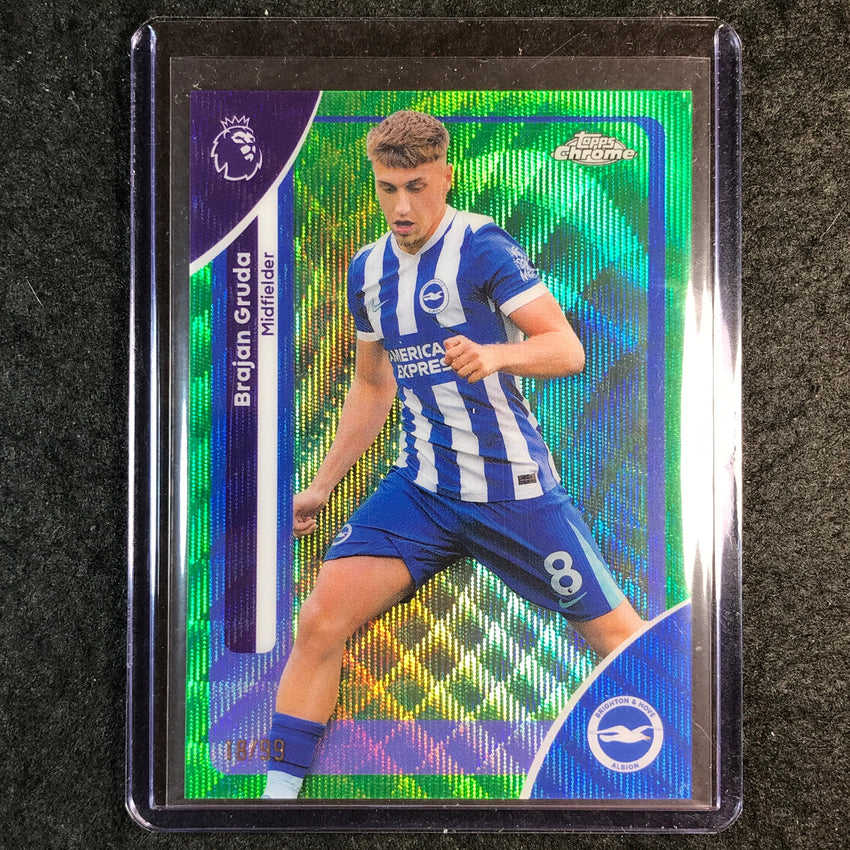 2026 Topps Chrome Premier League EPL BRAJAN GRUDA Green Wave 18/99 #41