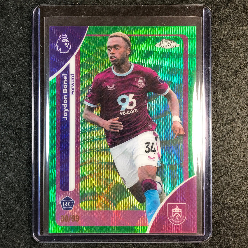 2026 Topps Chrome Premier League EPL JAYDON BANEL Rookie Green Wave 30/99 #55