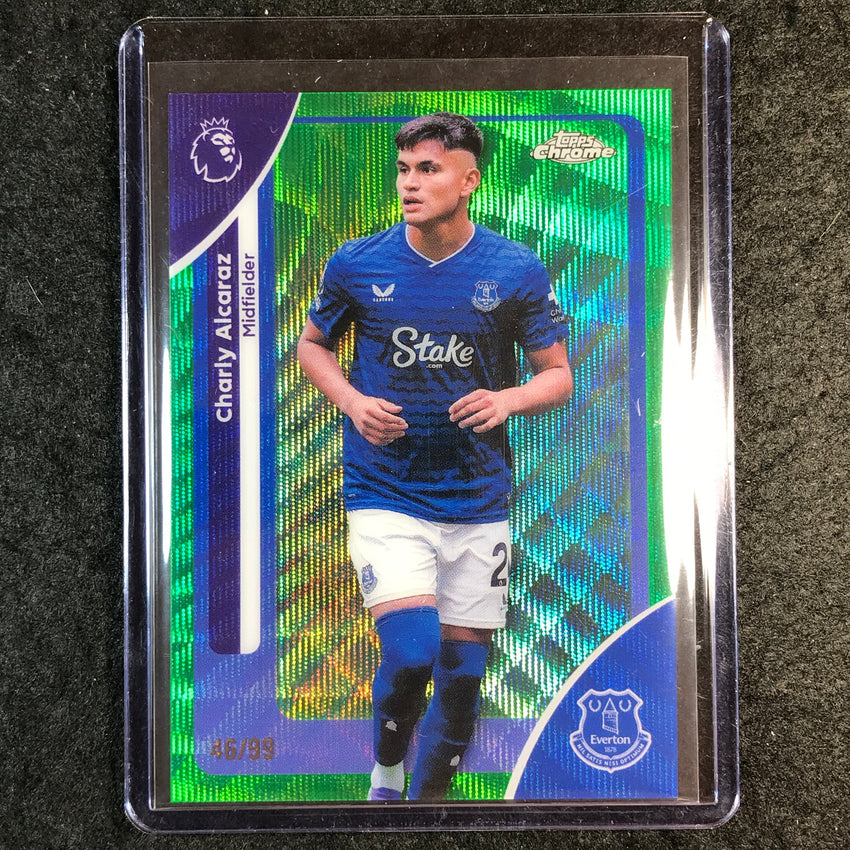 2026 Topps Chrome Premier League EPL CHARLY ALCARAZ Green Wave 46/99 #81
