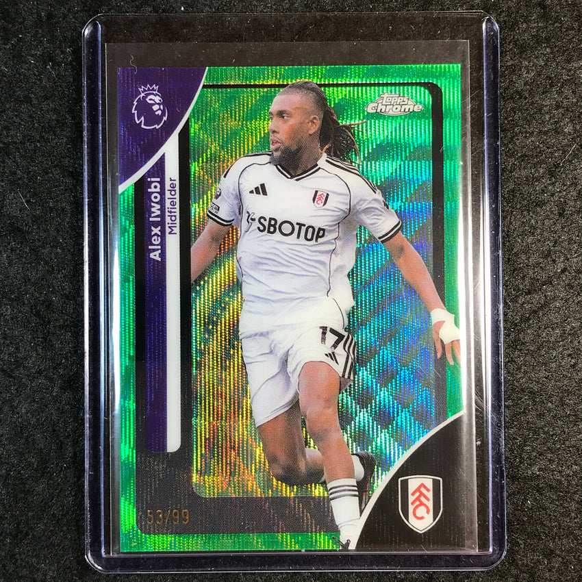 2026 Topps Chrome Premier League EPL ALEX IWOBI Green Wave 53/99 #94