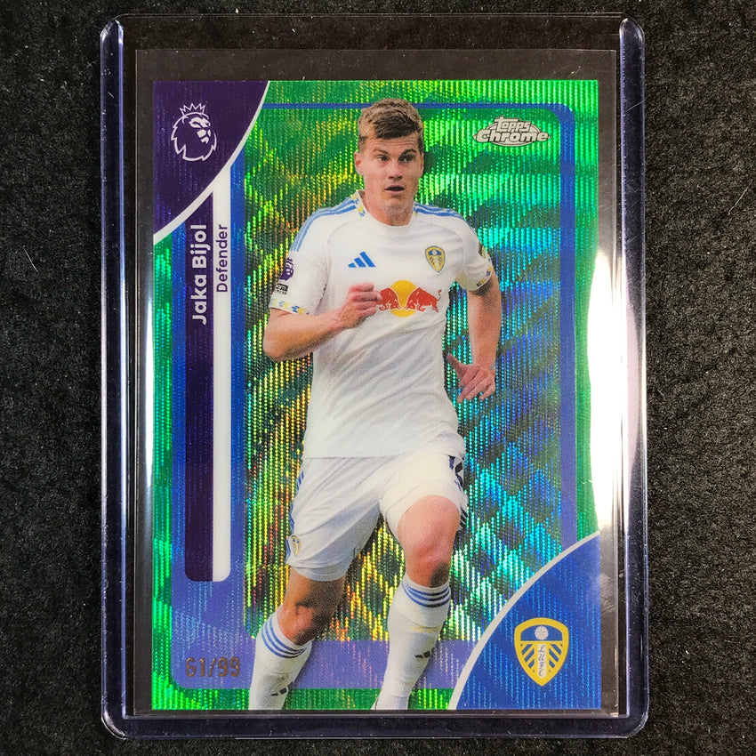 2026 Topps Chrome Premier League EPL JAKA BIJOL Green Wave 61/99 #102