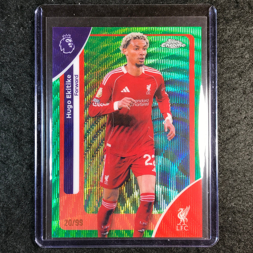 2026 Topps Chrome Premier League EPL HUGO EKITIKE Green Wave 20/99 #120
